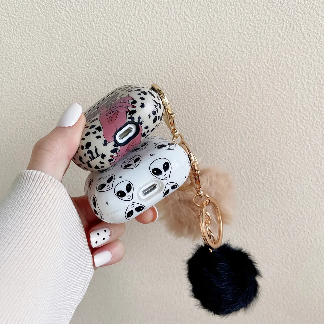 Para Airpods 3 Caso 3D Bonito Alienígena Dos Desenhos Animados Kawaii Capa De Silicone Macio Trendy Cool Fun Elegante Acessórios para Airpods 3 Caso