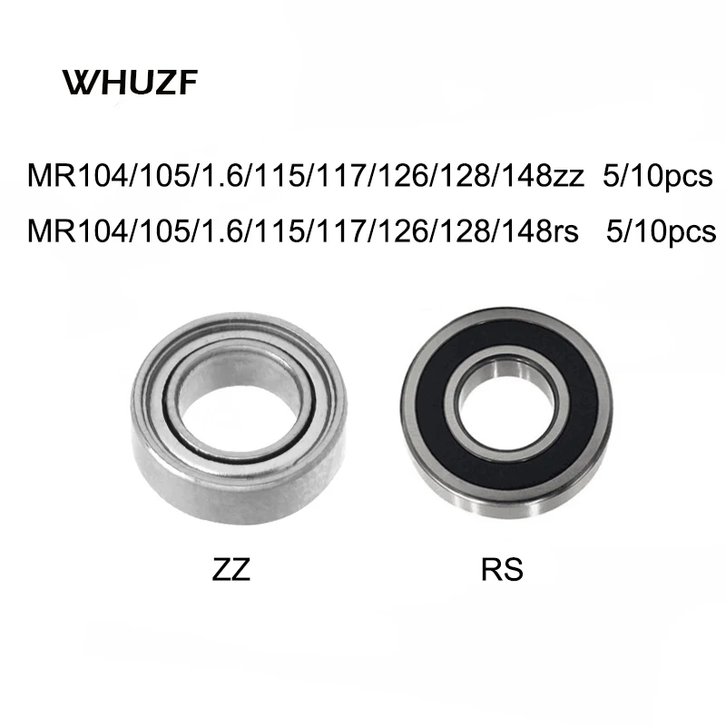 

5/10pcs Machine Bearing MR148zz RS MR126zz MR106zz MR104ZZ MR105RS MR117zz MR115zz MR128rs Dental Grinding Handle Ball Bearings