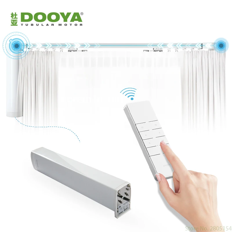 DOOYA DC electrical motor DT82TV 110-240V RS485 dry contact Silent motorized curtain motor for smart home motorized curtain,
