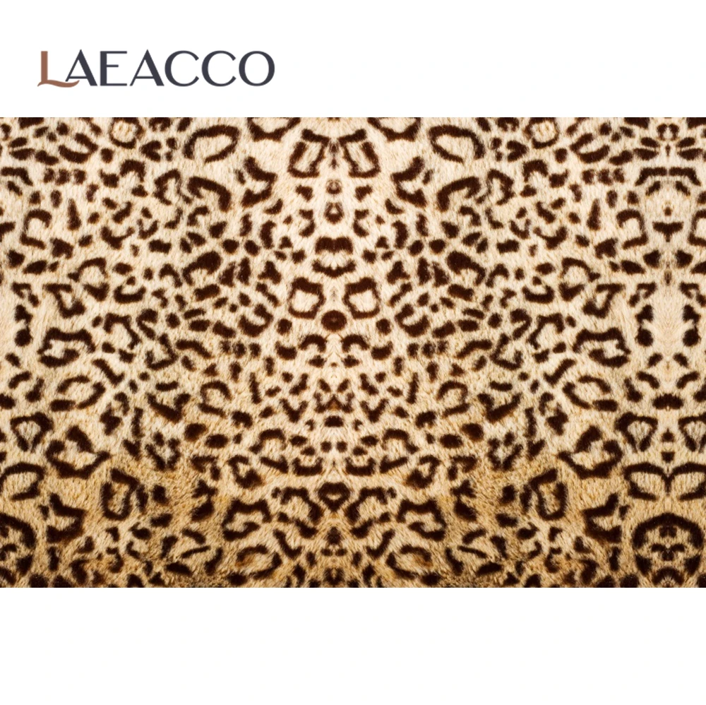 Laeacco Leopard Pattern Woolen Blanket Baby Children Portrait Photography Background Wall Photographic Backdrop For Photo Studio