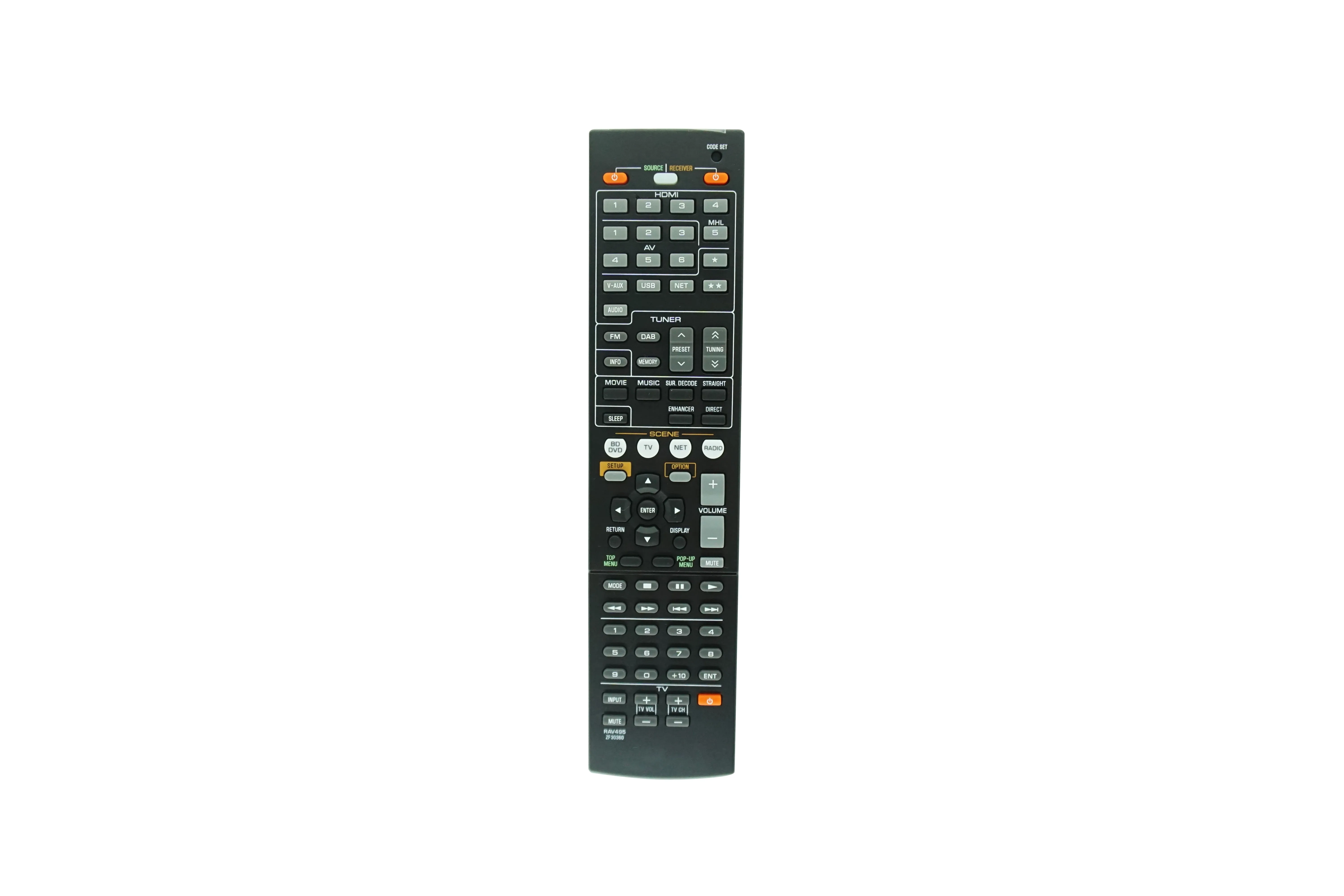 

Remote Control For Yamaha RAV494 RAV495 YHP-S101 YHT-599U YHT-699U YHT-799U YHT-899U HTR-4066 RX-V500D RX-S600 AV A/V Receiver