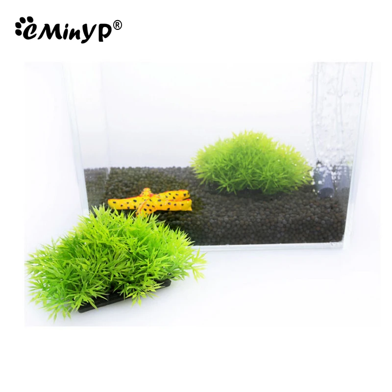 Aquarium Decor Artificial Small Bushes Fish Tank Simulation Plastic Hydroponic Plants Green Yellow Red Grass Landscape Decor