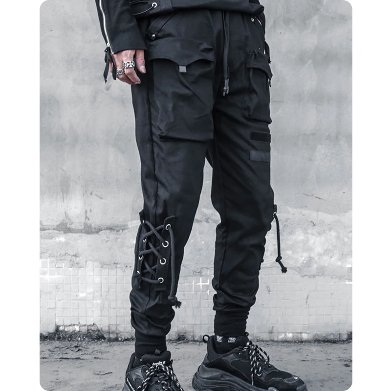 Functional overalls bind hip-hop beam foot trousers trousers slacks