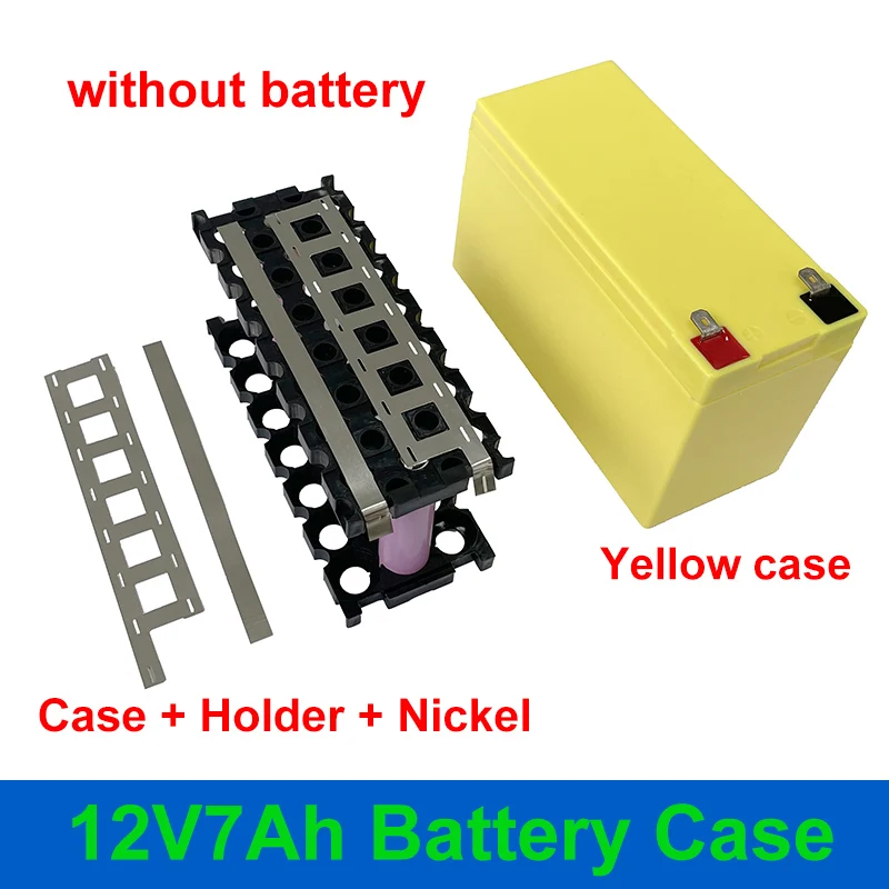12V 7Ah Batterij Case Fit 21Pcs 18650 Cellen 12V7Ah Lege Doos 3*7 Houder 3S25A Bms Nikkel strip Opbergdoos Voor Diy Batterij