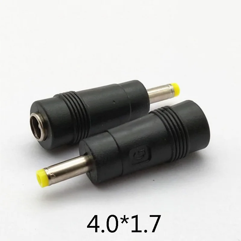 5 sztuk 5.5*2.1mm kobieta jack do 4.0*1.7mm wtyk męski złącze zasilania DC Adapter Laptop żółty czarny