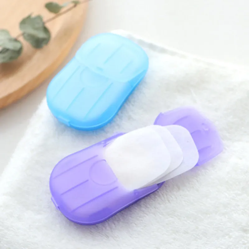 20 Pieces/box Fashion Disposable Boxed Soap Paper Practical Easy To Carry Travel Bathroom Products Aromatherapy Hand Wash Soap