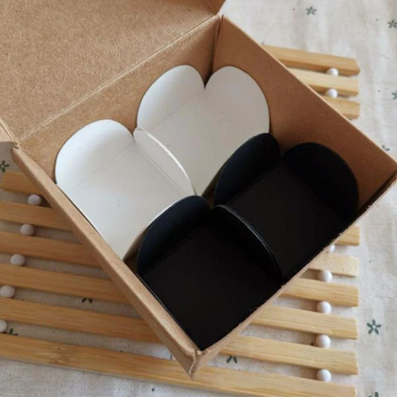 Espaciador de Papel Kraft para Chocolate, bandeja para dulces, Base para postres, paquete para hornear, 3 colores, 50 unidades