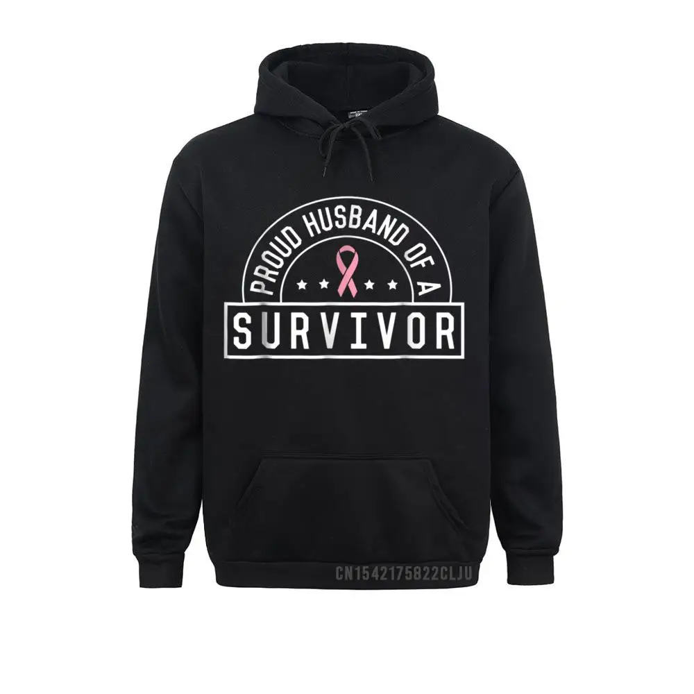 Hoodies Sportswears Breast Cancer Warm Proud Husband Of A Survivor Winter Fall Long Sleeve Men Sweatshirts Design 2021 Hot Sale