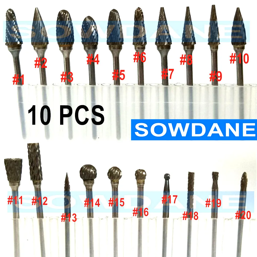 

10pcs set Dental Tungsten Carbide Steel Burs Dental Bur Set Dental Lab Laboratory Materials Polishing Head Rotary Bur