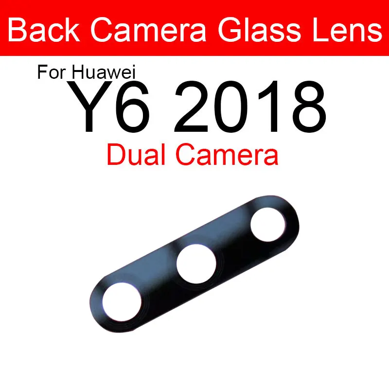 Back Rear Camera Glass Lens With Sticker For Huawei Y5 Y6 Y7 Y9 Pro Prime 2017 2018 2019 Dual Single Main Camera Glass Lens