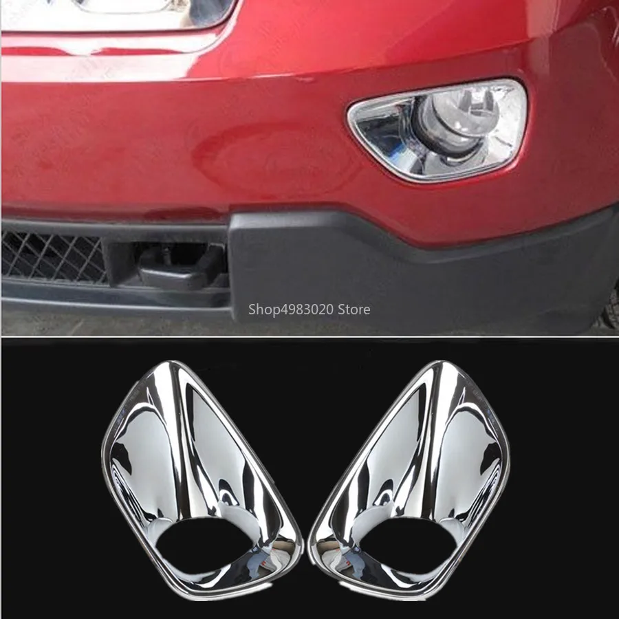 Fog Light Lamp Foglight Chrome Trim Cover For Jeep Grand Cherokee 2011 2012 2013 Car-Styling Accessories Decoration Model