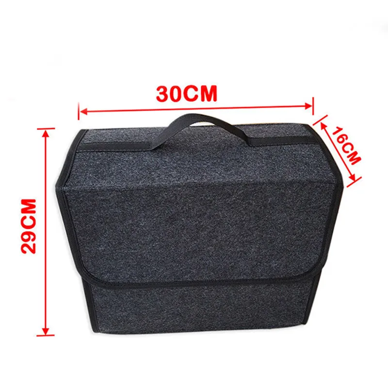 Car Trunk Organizers Portable Foldable Woolen Felt Car Storage Organizer Car Storage Box Stowing Tidying Storage Box For Bottle