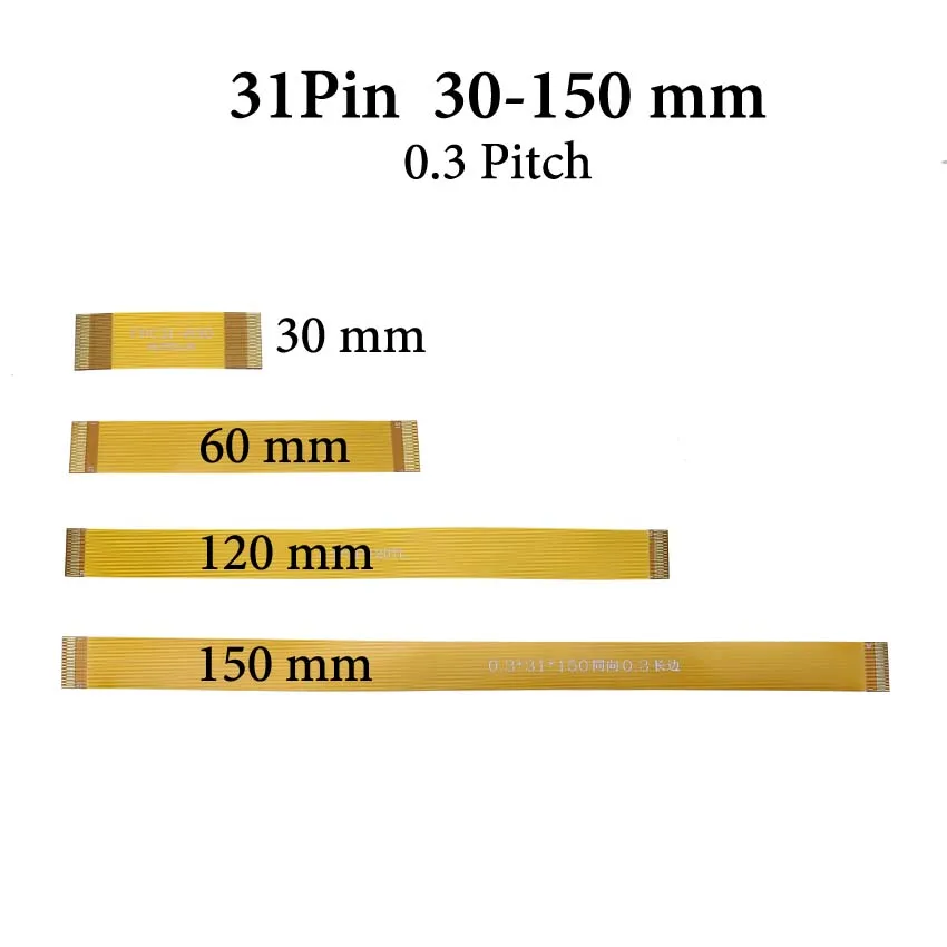 cltgxdd Gold plated FPC Connector cable Line 13 21 23 25 27 31 33 39 45 51 Pin FFC FPC Flexible Flat Ribbon Cable Pitch 0.3 mm