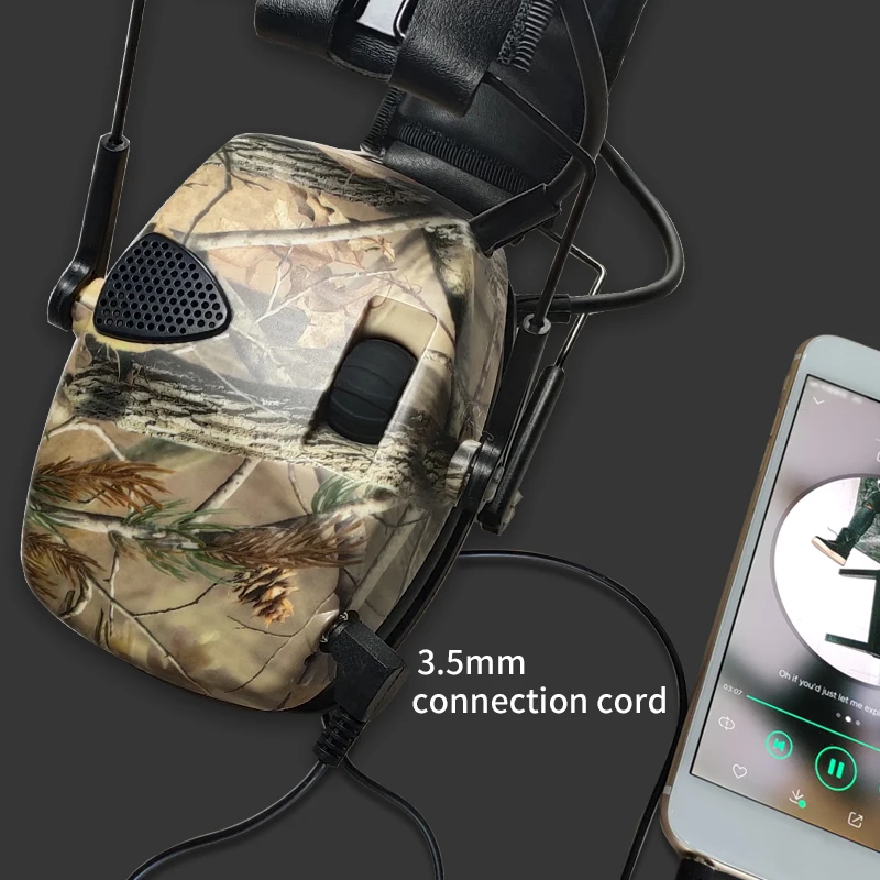 ZOHAN Electronic Earmuff NRR22DB Single Microphone Hunting Earmuffs Tactical Shooting Hearing Protection And Replacement Ear Cup