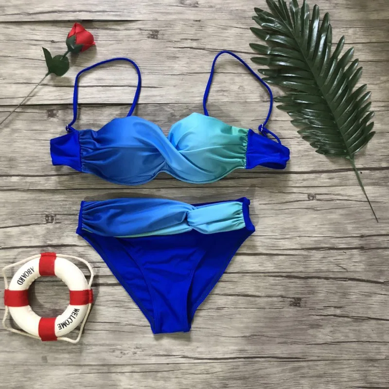Maillot de bain deux pièces pour femmes, Sexy, Push-Up, séparé, Bikini, ensemble de plage, Micro, nouvelle collection 2019