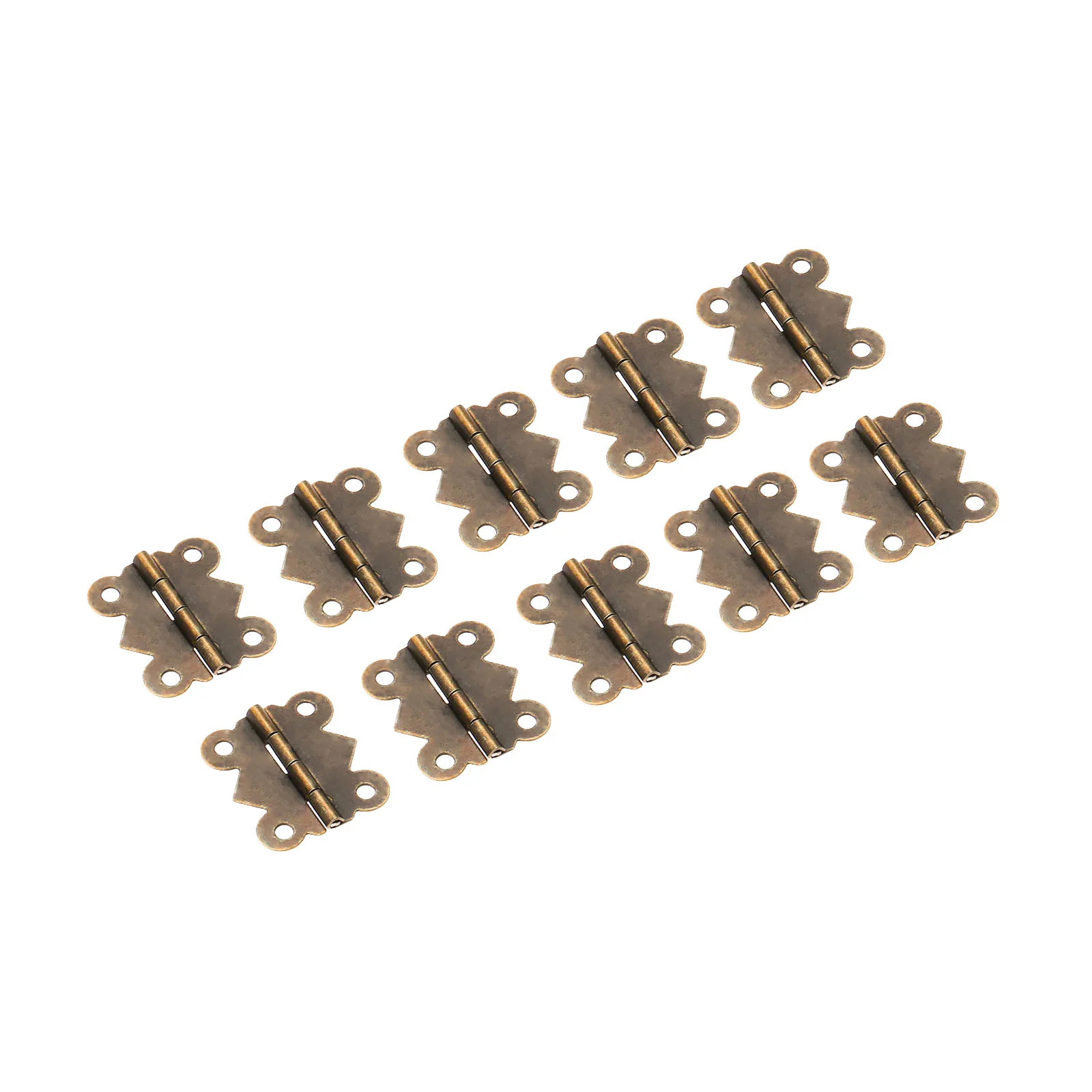 20Pcs/lot 20*25mm Butterfly Hinges 4 Holes+80 screws Antique Bronze Cabinet Drawer Jewellery Wood Box Wine Case Decor Furniture