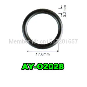 

20pieces fuel injector rubber oring top quality 17.6*3.2mm auto parts rubber seal kit for fuel inejctor repair kits (AY-O2028)