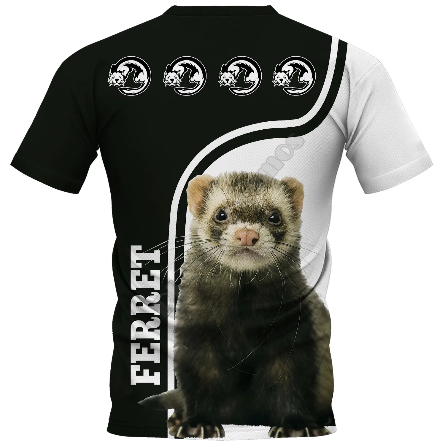 Ferret 3D Printed t shirts women for men Summer Casual Tees Short Sleeve T-shirts Short Sleeve Drop Shipping