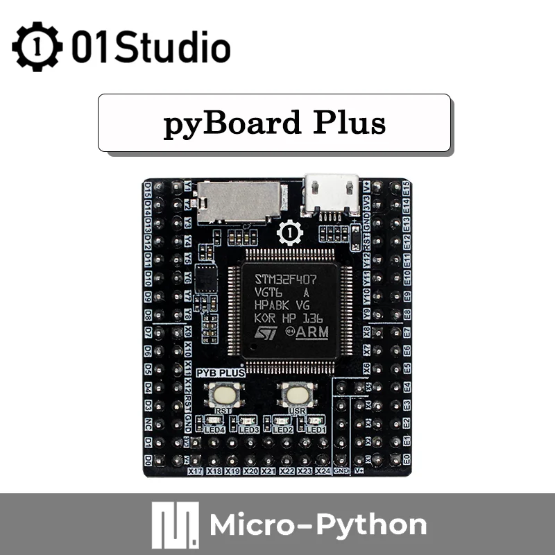 

01Studio pyBoard Plus Micropython STM32 STM32F407 Development Demo Board Embedded Programming