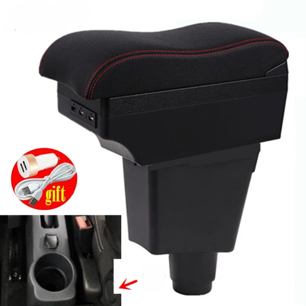 

For Car Renault Logan 2 Armrest Box Central Content Interior Arm Elbow Rest Storage Case Car-styling with USB Cup Holder