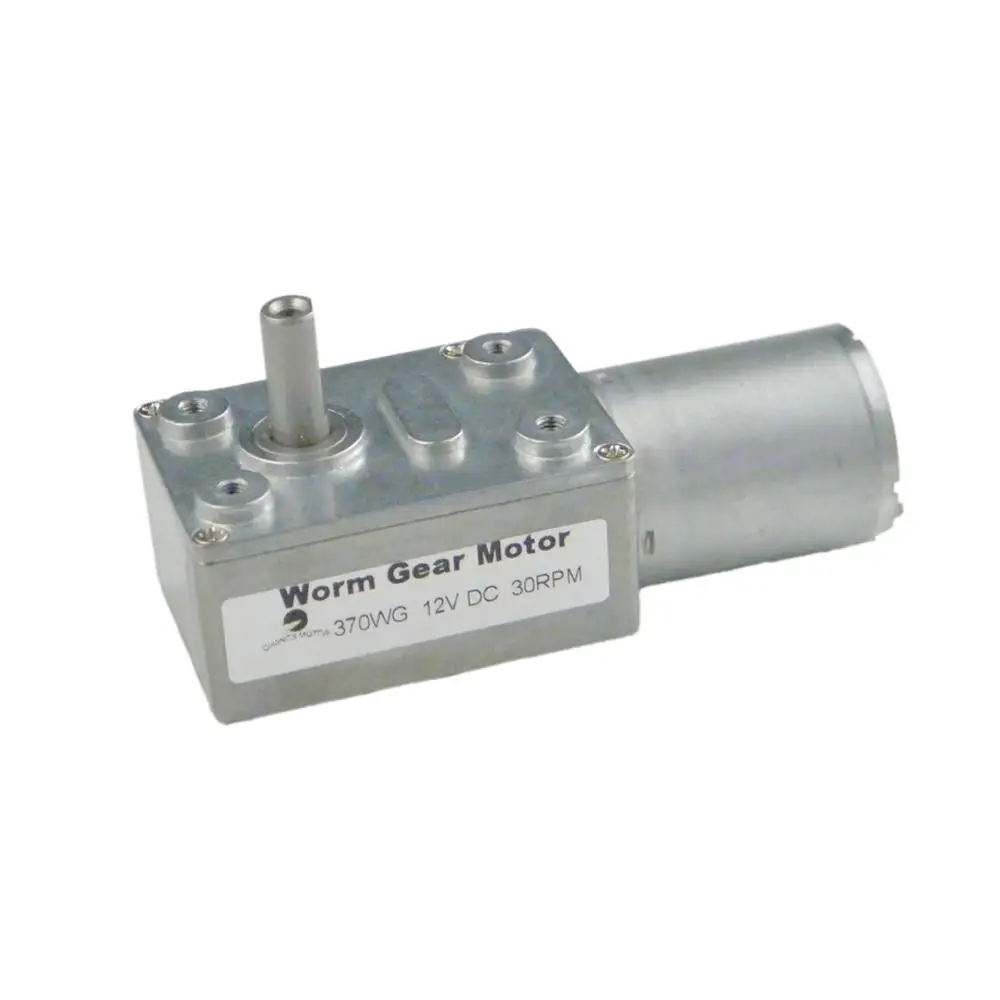 CHANCS-Motor de engranaje de tornillo sin fin de CC 370WG, 12V, 30RPM, Motor de reducción de velocidad para campana extractora, equipo inteligente