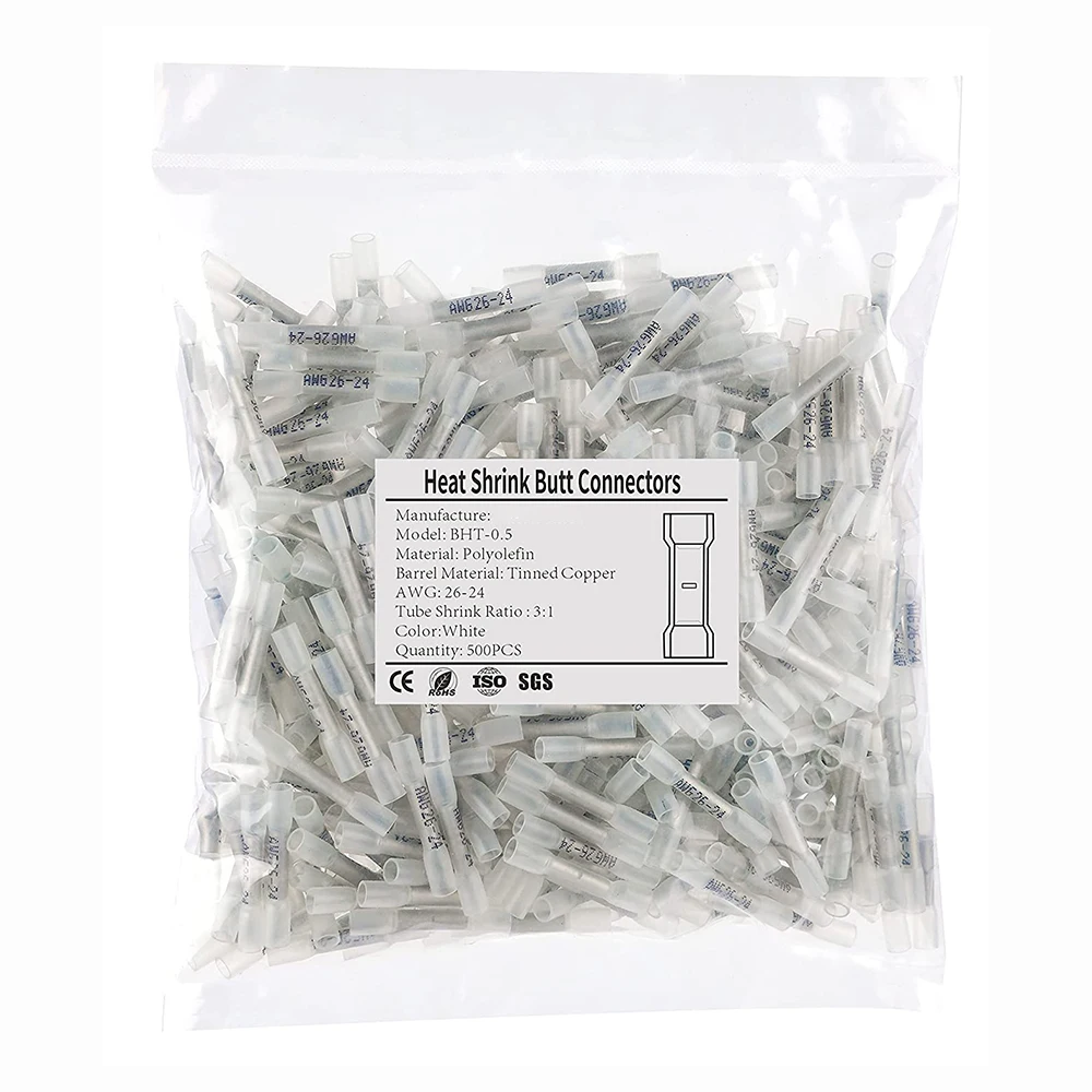Produktbild von Wenxiaw 500-teiliges Schrumpfverbinder-Set – Wasserdicht, Stoßfest, 3:1 Schrumpf, Lötverbinder, Kabelbox