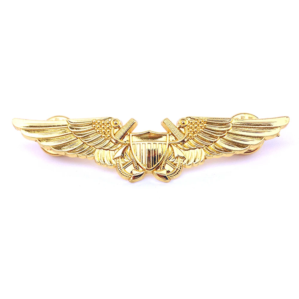 

US AIR FORCE AVIATION OFFICER PILOT WINGS BADGE INSIGNIA PIN GOLD