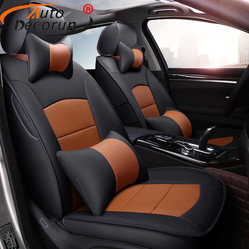 

AutoDecorun Cowhide & PVC Leather Seat Cushions for Ford Focus MK3 MK2 2 3 Automobiles Seat Covers for Car Accessories 12PCS/Set