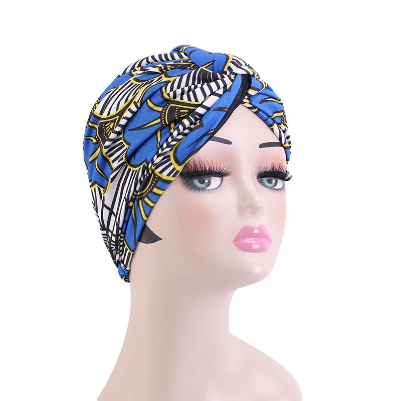 Turbante estiramento de dupla camada de torção forrado cetim para mulheres, hijab muçulmano, boné indiano, lenço, chapéu, headwrap