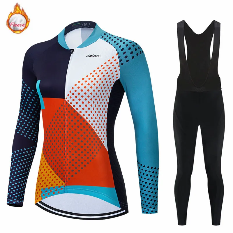 Maglia invernale da donna in pile termico invernale abbigliamento da ciclismo manica lunga maglia da Triathlon Outdoor Riding Bike MTB Clothing