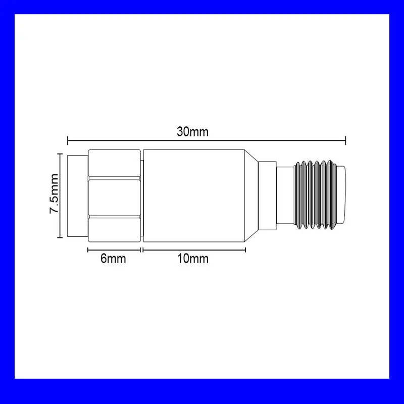 2W SMA Male to Female DC-Block DC-6.0GHz 50ohm RF Coaxial Block SWR 1.2 DC Blocker Connector