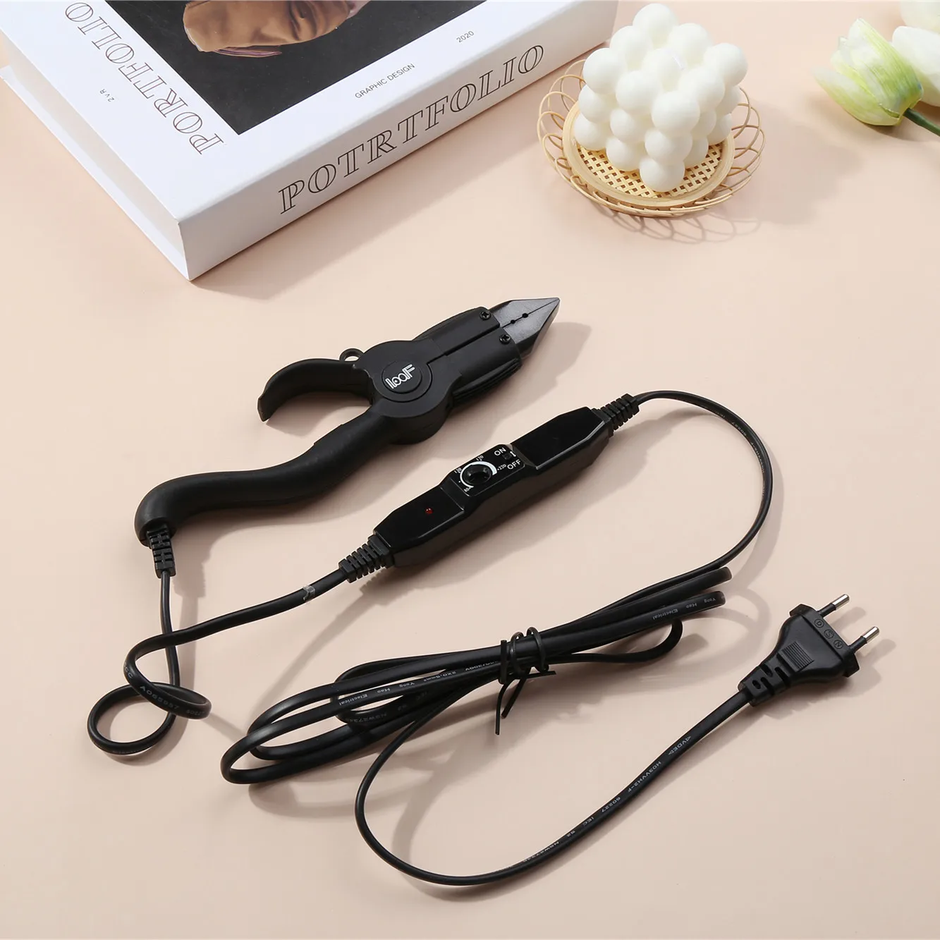 Beroep loof verstelbare haarverlenging fusion iron pre bonded keratine heat connector wand iron tool kit ferramentas de cabelo