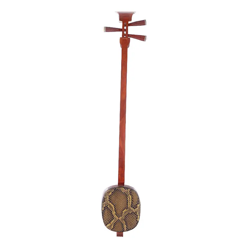 Mahogany Middle Sanxian Handmade Ethnic Stringed Instrument Free Full Set of Accessories