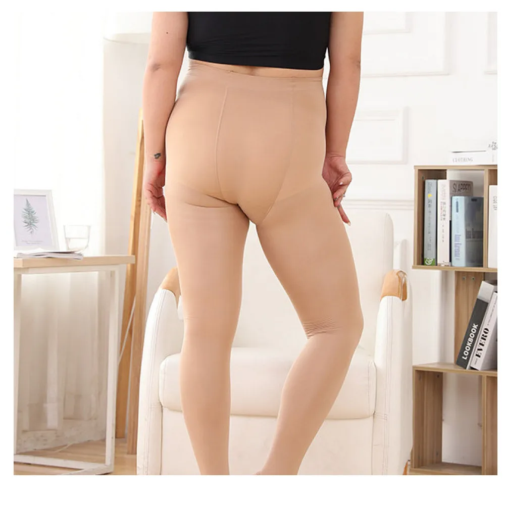 Collants extensibles sans couture pour femmes, collants grande taille, bas pour dames, sous-vêtements féminins, leggings respirants, 100 noix, 4X, 3X, 2X