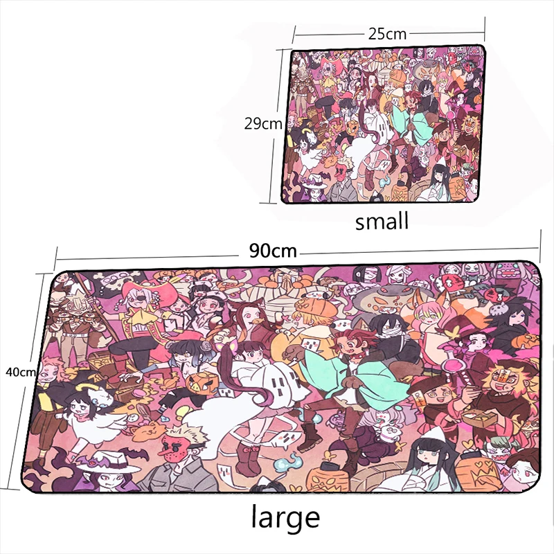 Drop Shipping Demon Slayer Anime Cute Mouse Pad Kimetsu No Yaiba Large Mousepad Gaming Accessoroes Laptop Gamer Keyboard DeskMat