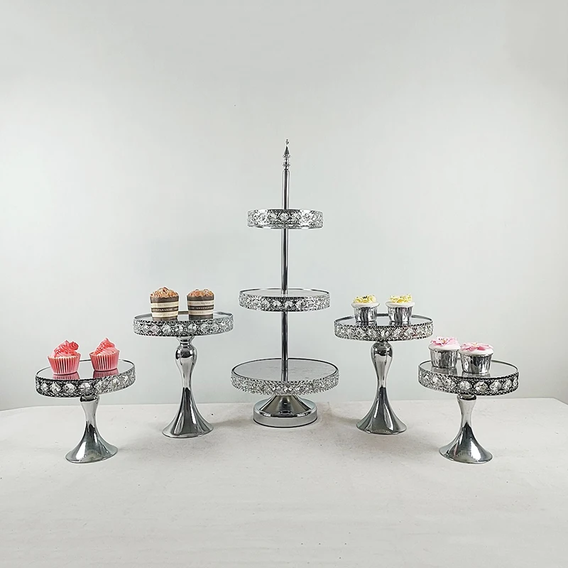 8pcs-19pcs Round Cake Stand Cake Plate Pedestal Dessert Holder Wedding Birthday Party