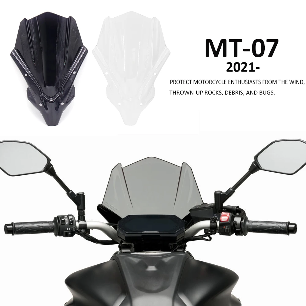 

New MT07 MT 07 mt07 Motorcycle Accessories Windscreen Windshield Deflector Protector Wind Screen For Yamaha MT-07 2021-