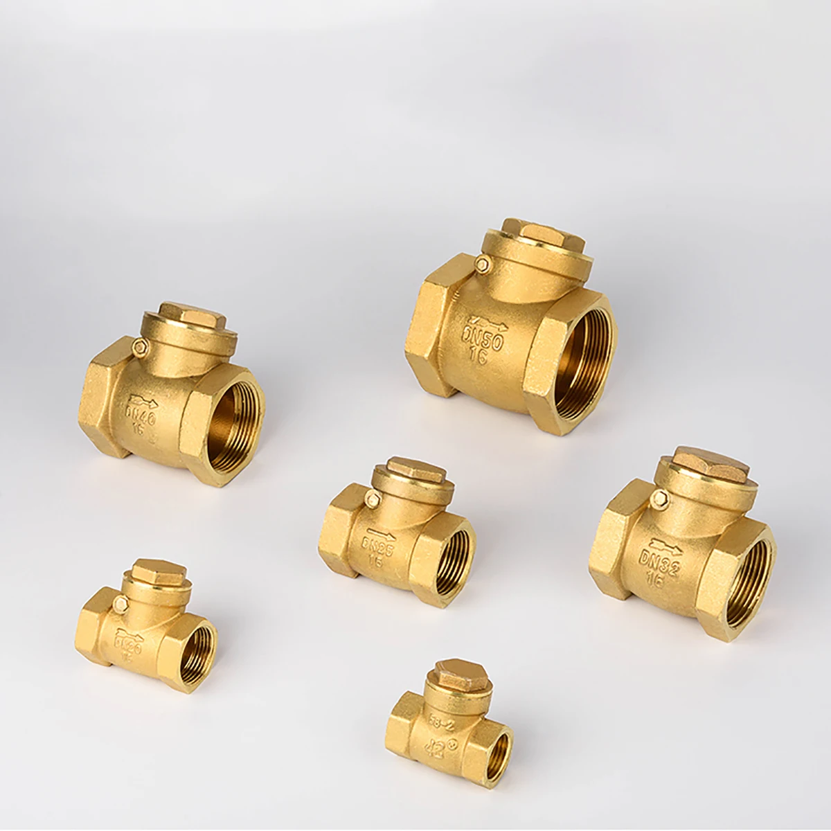 1Pcs 1/2 "3/4" 1 "BSP Dây Chuyền Nữ Ren Đồng Xoay Kiểm Tra Van Một Chiều Không Trở Lại van Nước Thông Tắc Đường Ống