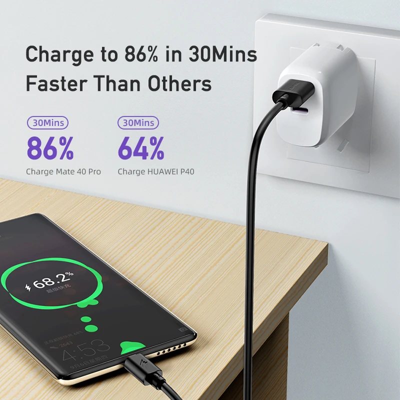 Awei-Cabo Universal Tipo C para Celular, Carregamento Rápido, Carregamento Super Rápido, Tipo-C, CL-110T, 5A, 1m