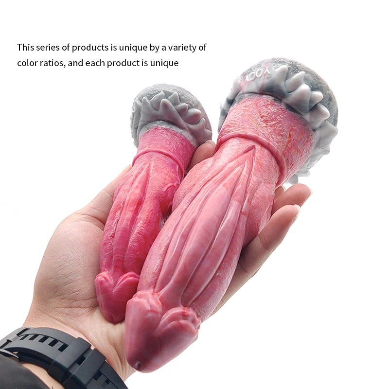 YOCY Huge Anal ButtPlug Animal Dildo Small Knot Wolf Dog Realistic Penis Sex Toy For Female Masturbate With Suction Cup S M Size