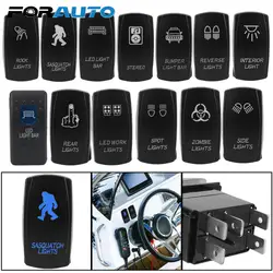 12V 24V UTV Car Boat Rocker Toggle Switch 10A 20A Waterproof Lighted Switches 5 Pin ON Off For Marine ATV RZR RV Auto Truck