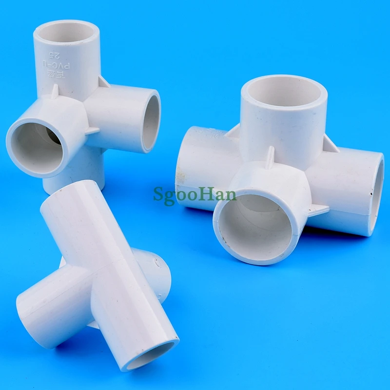 2~50pcs 20~50mm 4 Ways Connector Hydroponic Planting Frame PVC Pipe Connectors Irrigation 3D DIY Shelf Joint Fittings