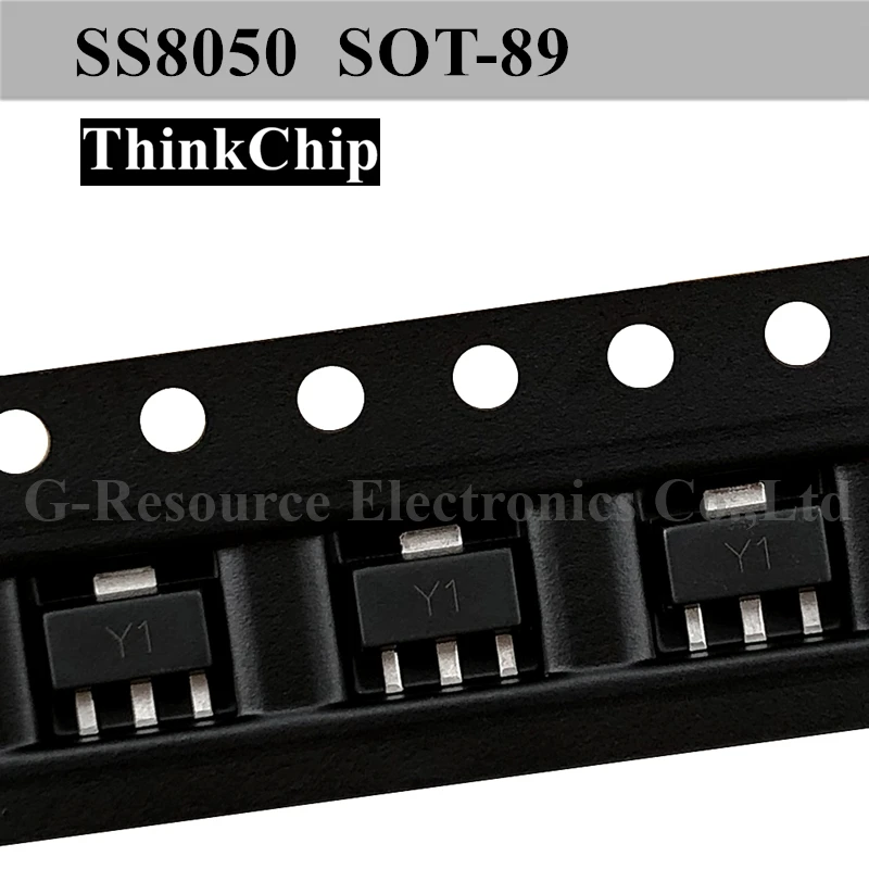 (100 قطعة) PXT8050 SS8050 S0T-89 8050 SMD كريستال الصمام الثلاثي (وسم Y1)