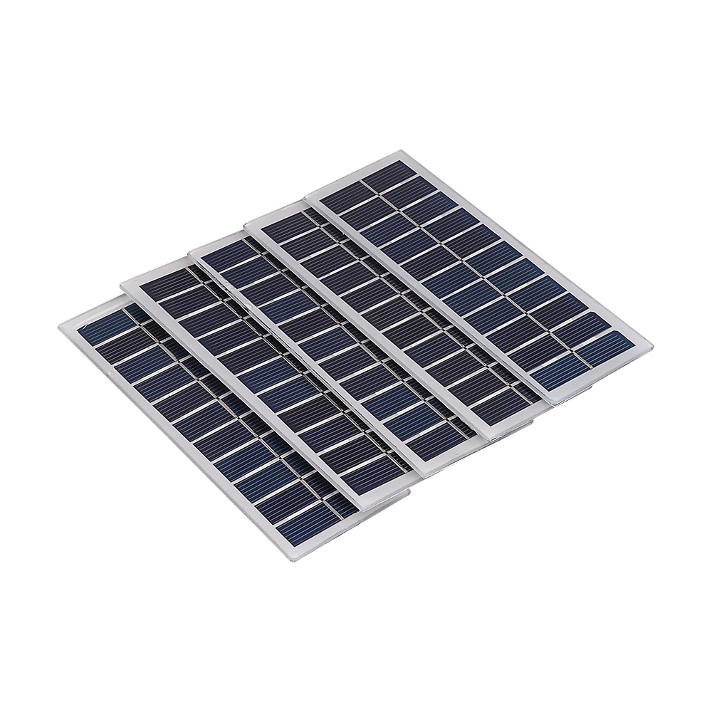 SUNYIMA 5PCS 6V 1W 132*48MM High Performance Cell Solar Panels Mini Photovoltaic System DIY For Battery Phone Chargers Portable