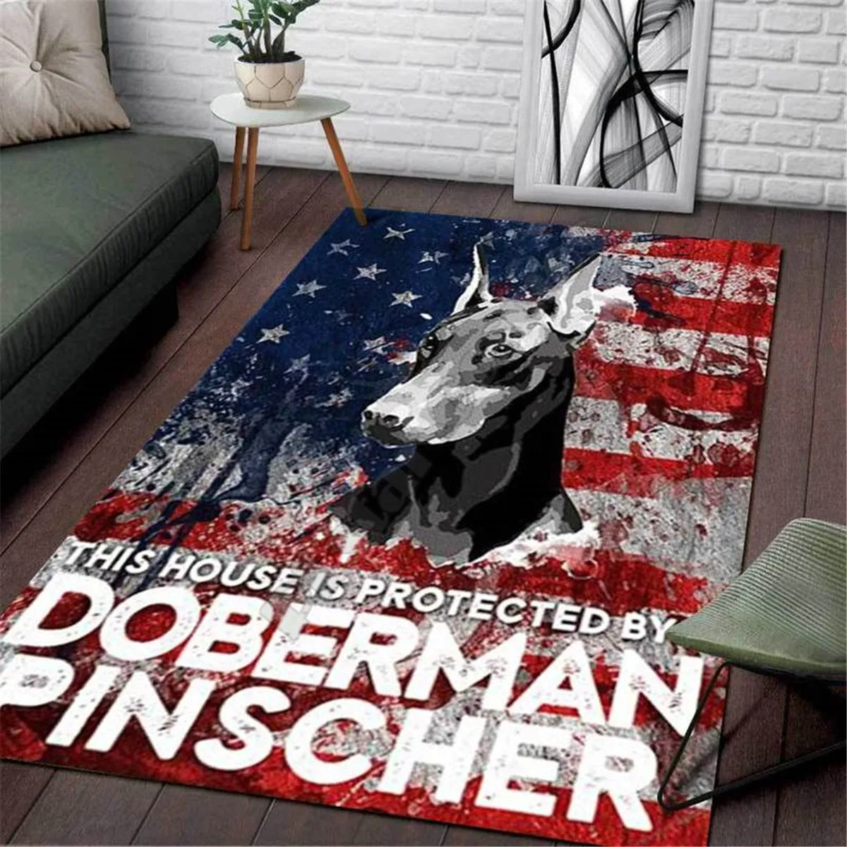 Dobermann Pinscher Area Rug 3d printed Rug Floor Mat Rug Non-slip Mat Dining Room Living Room Soft Bedroom Carpet 1