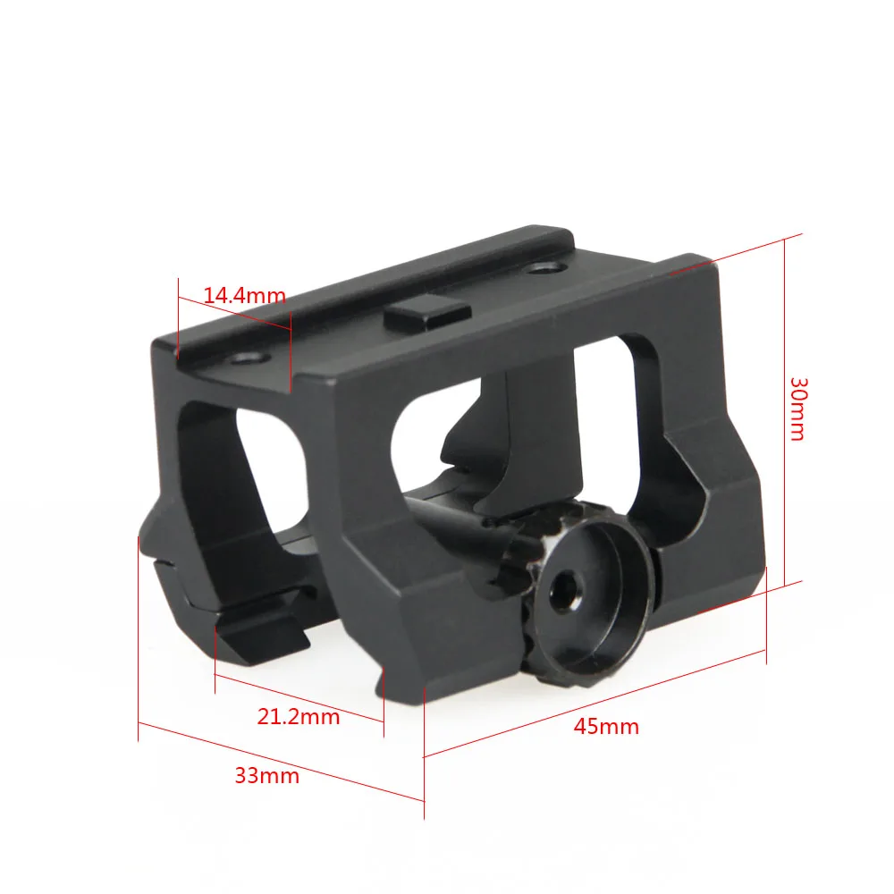 PPT Riser Mount para arma tática, Red Dot Sight, acessórios Airsoft, cor preta, T-1, T-2, RMO, AK, M16, HK24-0149