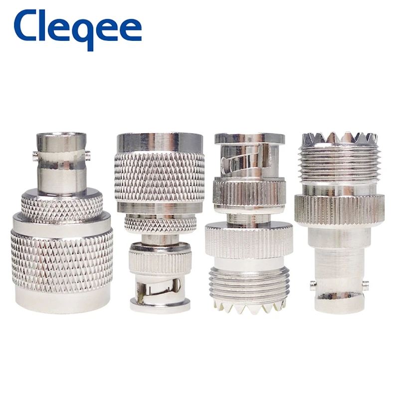 Cleqee 1pcs BNC Male Female to UHF PL259 Male Female SO239 RF Coaxial Adapter Copper Connector