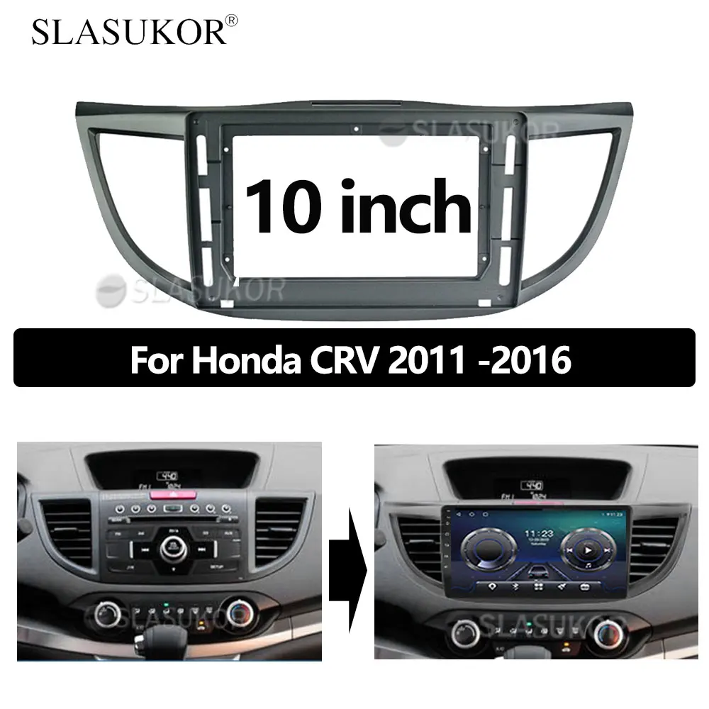 

10 INCH Double Din Car Radio Fascia Frame For Honda CRV CR-V 2011 2012 2013 - 2016 2017 installation Trim Dashboard Panel Kit