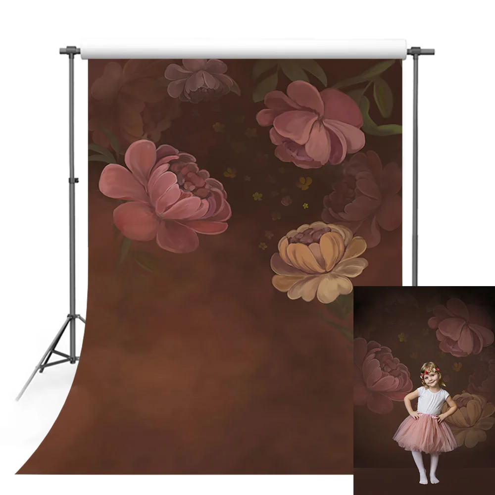 Avezano Mädchen Porträt Kulissen Blumen Floral Hintergrund Professionelle Fotografie Studio Photophone Photozone Decor Foto Requisiten