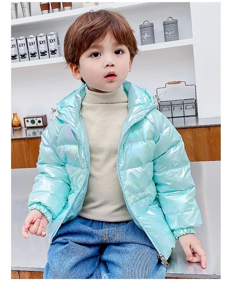 New colorful children\'s down jacket winter hooded outerwear boys and girls jackets baby autumn and winter coats